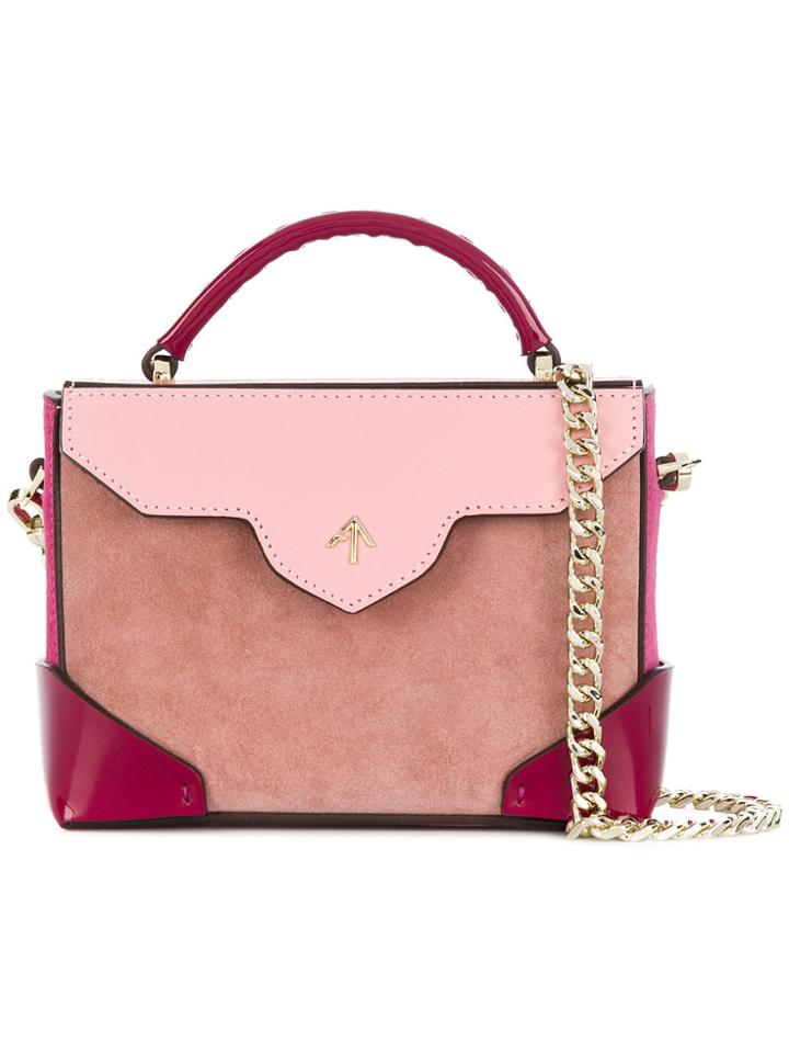 Manu Atelier Bold Crossbody Bag - Pink & Purple