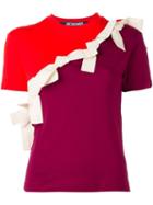 Jacquemus Patch T-shirt, Women's, Size: 40, Red, Cotton