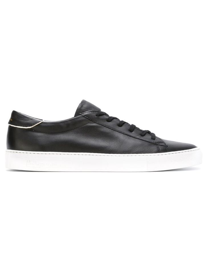 Philippe Model Low-top Sneakers, Men's, Size: 44, Black, Calf Leather/rubber