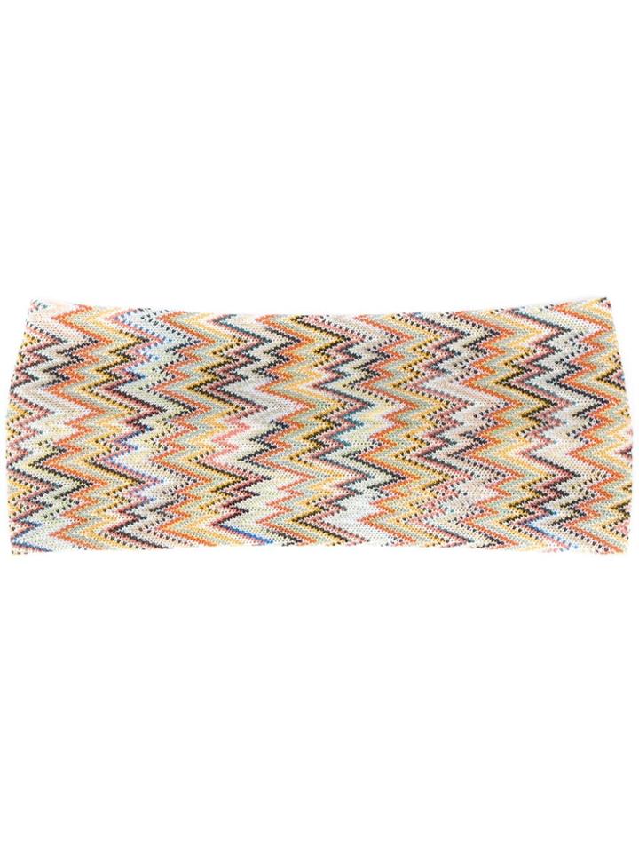 Missoni Chevron-knit Headband - Yellow