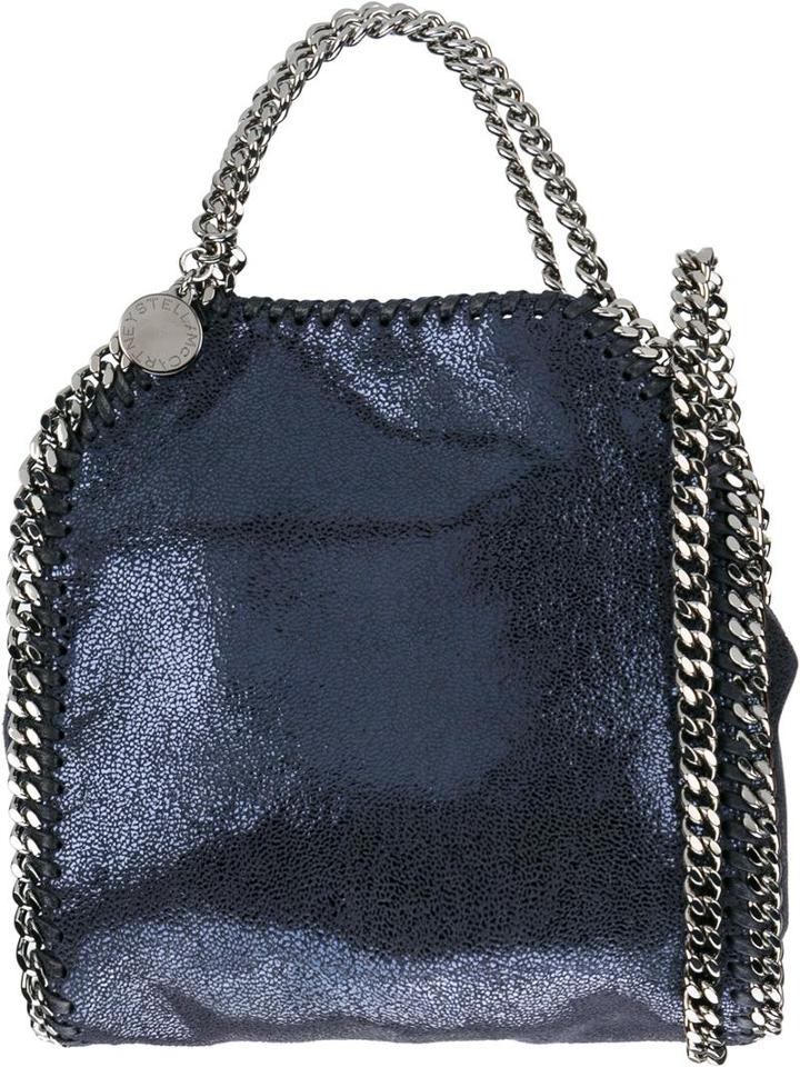 Stella Mccartney Tiny 'falabella' Tote, Women's, Blue, Polyurethane/metal (other)