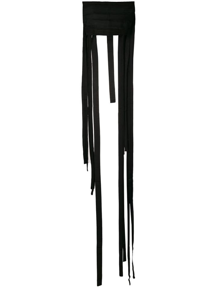 Ann Demeulemeester Fringed Strapless Top - Black