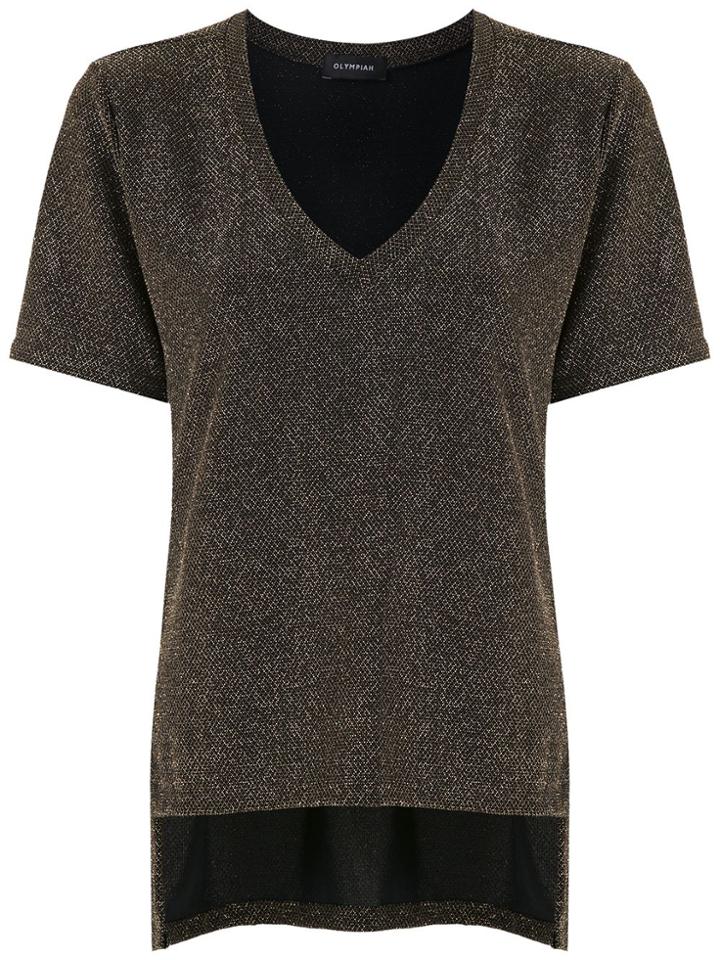 Olympiah Metallic Style T-shirt - Black