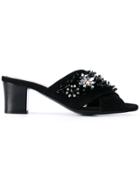 Lanvin Crystal Embellished Sandals - Black