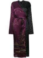 Act N&deg;1 Patterned Wrap-around Dress - Black
