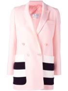 Max Mara Double Breasted Jacket, Women's, Size: 36, Pink/purple, Cupro/angora/virgin Wool