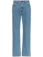 Calvin Klein 205w39nyc Straight Leg Jaws Print Denim Jeans - Blue