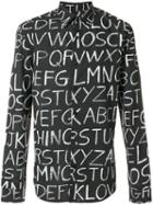 Love Moschino - Letter Print Shirt - Men - Cotton/spandex/elastane - Xl, Black, Cotton/spandex/elastane