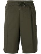 Emporio Armani Drawstring Track Shorts, Men's, Size: 54, Green, Cotton/polyester