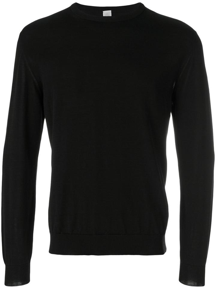 Eleventy Classic Fitted Sweater - Black