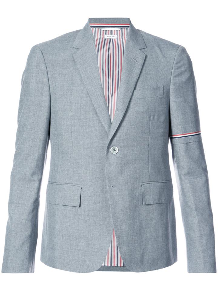 Thom Browne High Armhole Single Breasted Sport Coat With Red, White