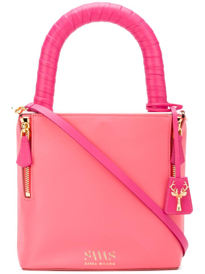 Savas - Lucchetto Tote - Women - Calf Leather - One Size, Pink/purple, Calf Leather