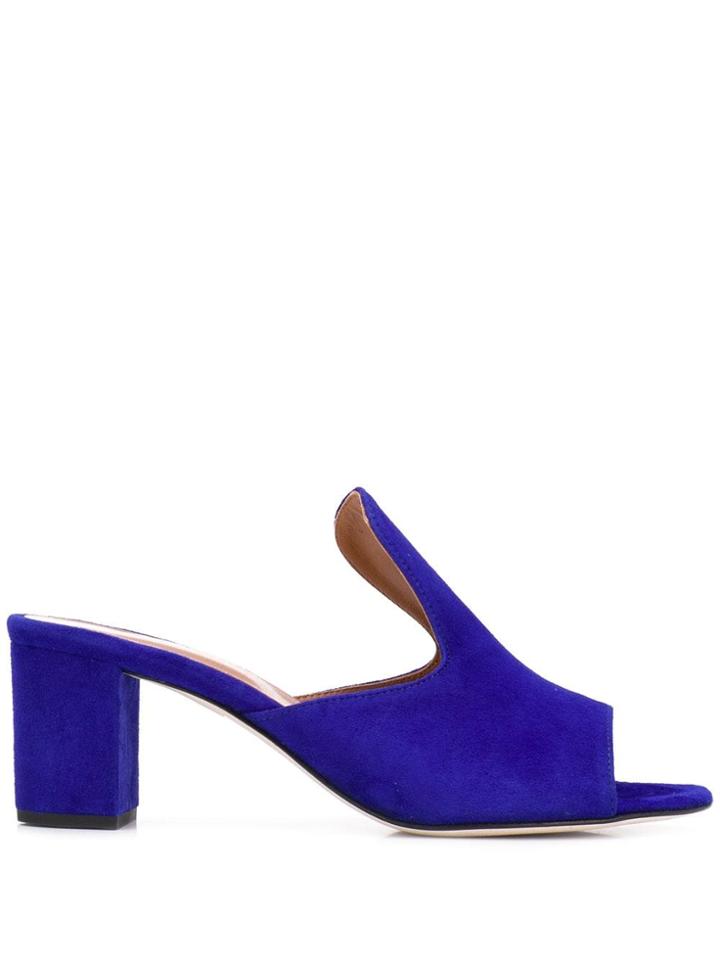 Paris Texas Open-toe Mules - Blue