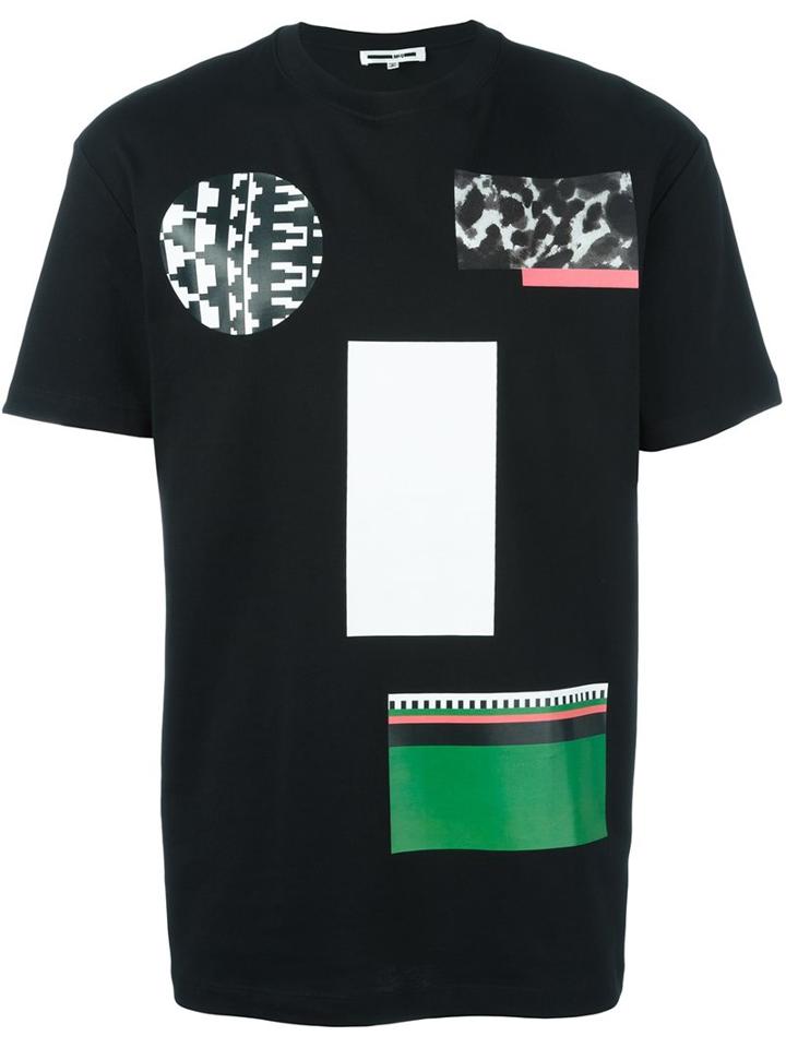 Mcq Alexander Mcqueen Mixed Print T-shirt, Men's, Size: Medium, Black, Cotton
