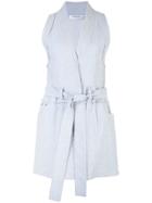 Derek Lam 10 Crosby Sleeveless Belted Vest Dress - Blue