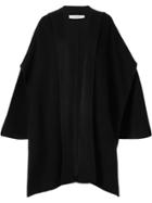 Seya. Hooded Knit Cape - Black