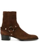 Saint Laurent Wyatt Ankle Boots, Men's, Size: 43, Brown, Calf Leather/leather