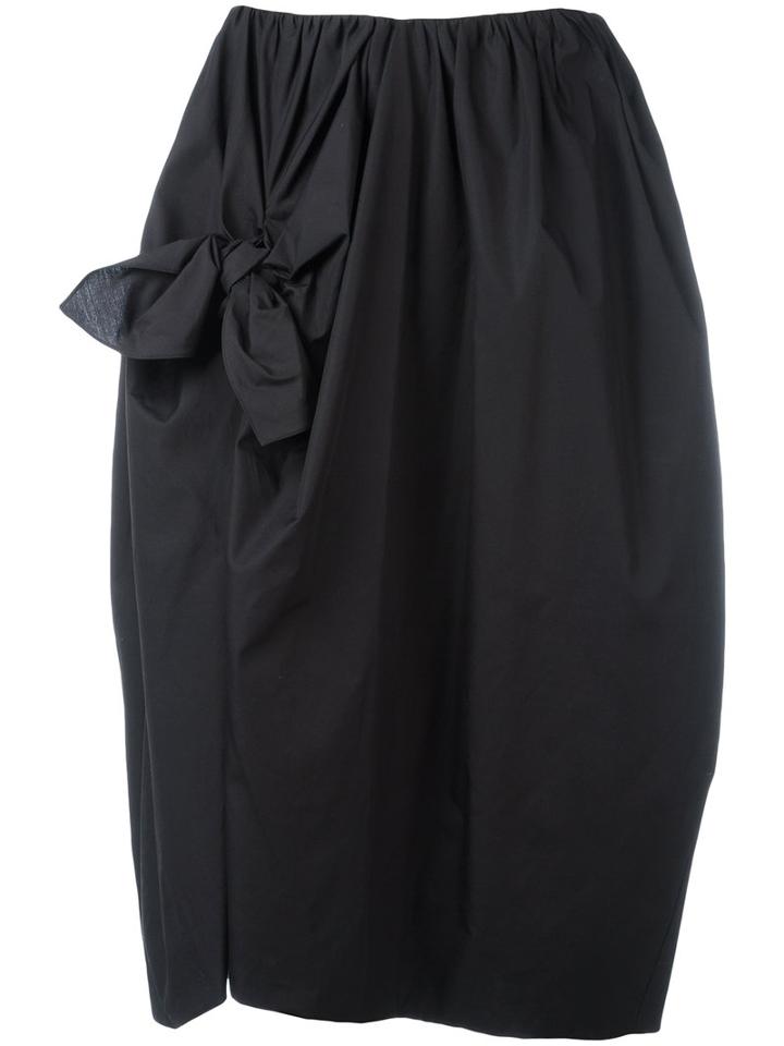 Simone Rocha Tie Knot Skirt, Women's, Size: 8, Black, Cotton