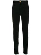 Balmain Velour Skinny Trousers - Black