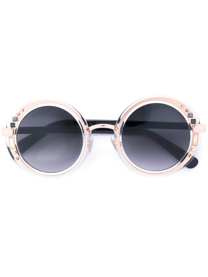 Jimmy Choo - 'gem' Sunglasses - Women - Acetate/metal - 48, Grey, Acetate/metal