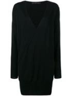 Federica Tosi V-neck Knitted Dress - Black