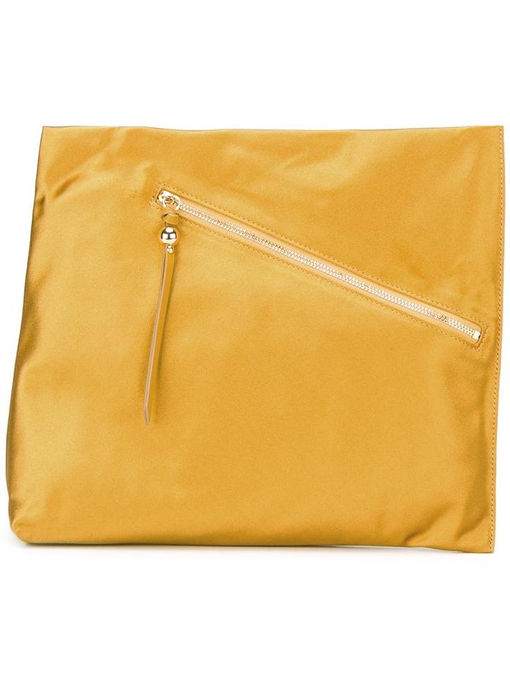 Diane Von Furstenberg Asymmetric Clutch, Women's, Yellow/orange