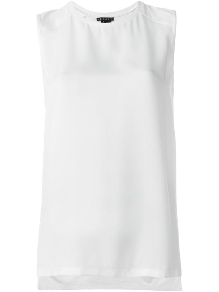 Theory Sleeveless Crepe Blouse
