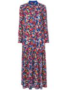 Love Moschino - Floral Long Dress - Women - Polyamide/polyester/spandex/elastane/viscose - 42, Polyamide/polyester/spandex/elastane/viscose
