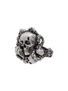 Alexander Mcqueen Amcq Skull Rngs Silv - Metallic