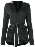 Ilaria Nistri Long-sleeve Belted Top - Black
