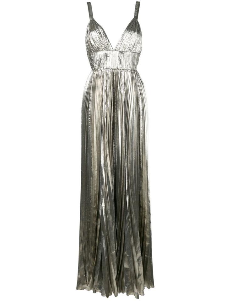 Maria Lucia Hohan Nayla Plissé Gown - Silver