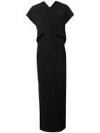 Poiret Long Shortsleeved Dress - Black