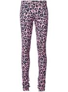 Barbara Bologna Leopard Print Leggings - Pink & Purple