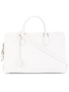 Rochas Tri Zip Logo Shoulder Bag - White