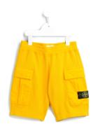 Stone Island Kids Cargo Sweat Shorts, Boy's, Size: 12 Yrs, Yellow/orange