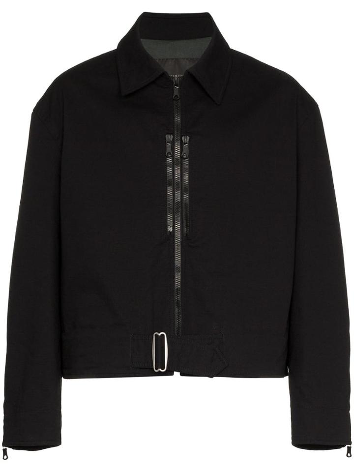 Mackintosh 0003 Zip Detail Collared Jacket - Black