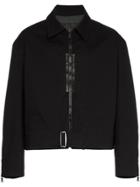 Mackintosh 0003 Zip Detail Collared Jacket - Black