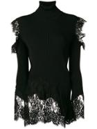 Philipp Plein Lace Detail Jumper - Black