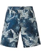 Polo Ralph Lauren Bird Print Bermuda Shorts, Men's, Size: 38, Blue, Polyester/spandex/elastane