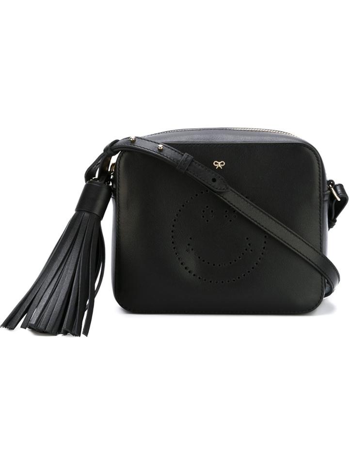 Anya Hindmarch 'smiley' Crossbody Bag - Black