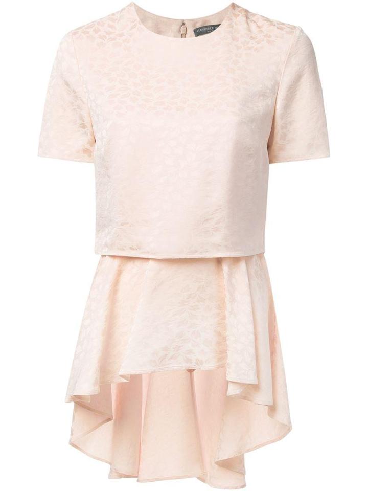 Alexander Mcqueen Leaf Jacquard Trompe L'oeil Top