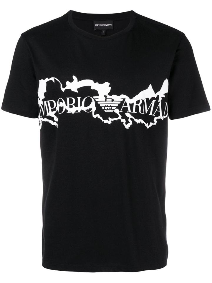 Emporio Armani Rip Graphic T-shirt - Black