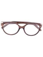 Chloé Eyewear - Cat-eye Frame Glasses - Women - Acetate/metal - 52, Brown, Acetate/metal