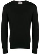 Canali Crew Neck Jumper - Black