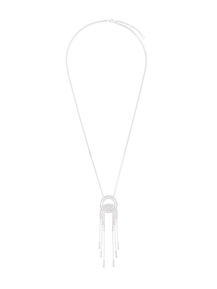 Lara Bohinc Stenmark Solar Pendant Necklace, Women's, Metallic, Rhodium Plated Sterling Silver