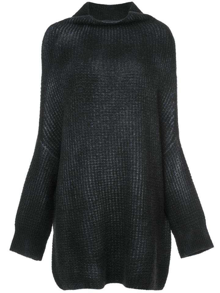 Avant Toi Draped Neck Jumper - Black