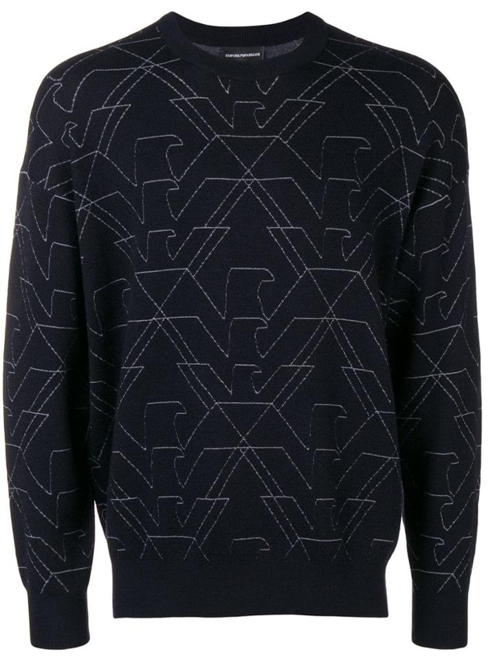 Emporio Armani Crew Neck Jumper - Blue