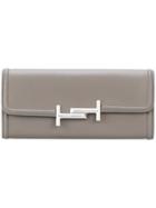 Tod's Double T Buckle Wallet - Grey