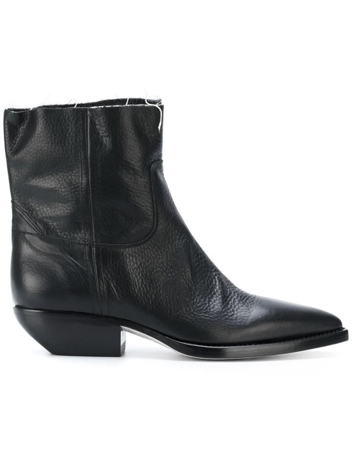 Saint Laurent Pointed Toe Boots - Black