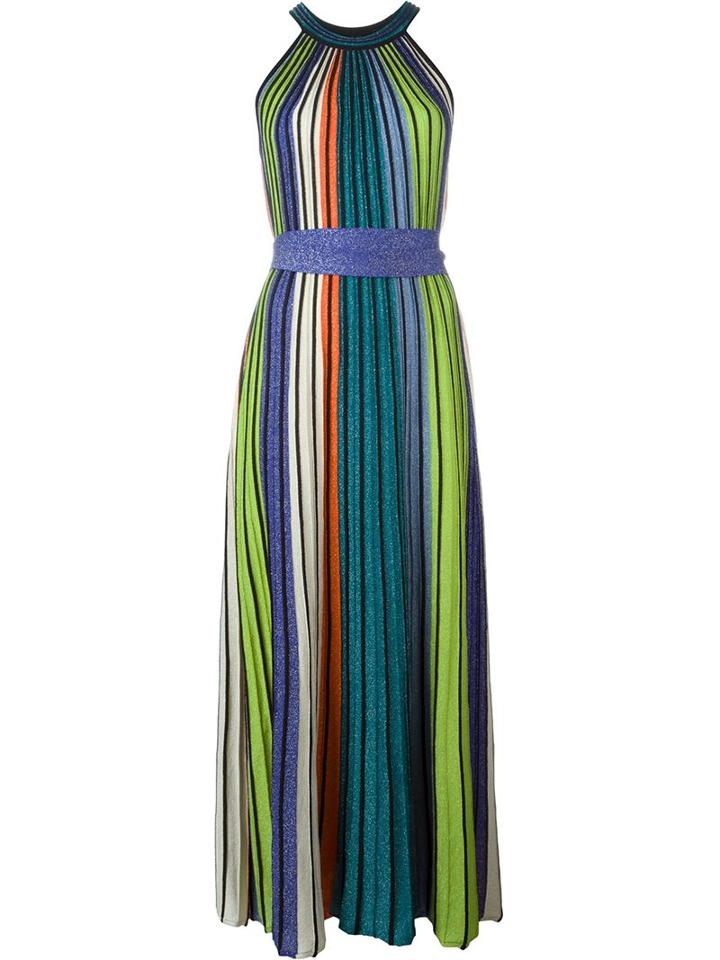M Missoni Pleated Knit Maxi Dress